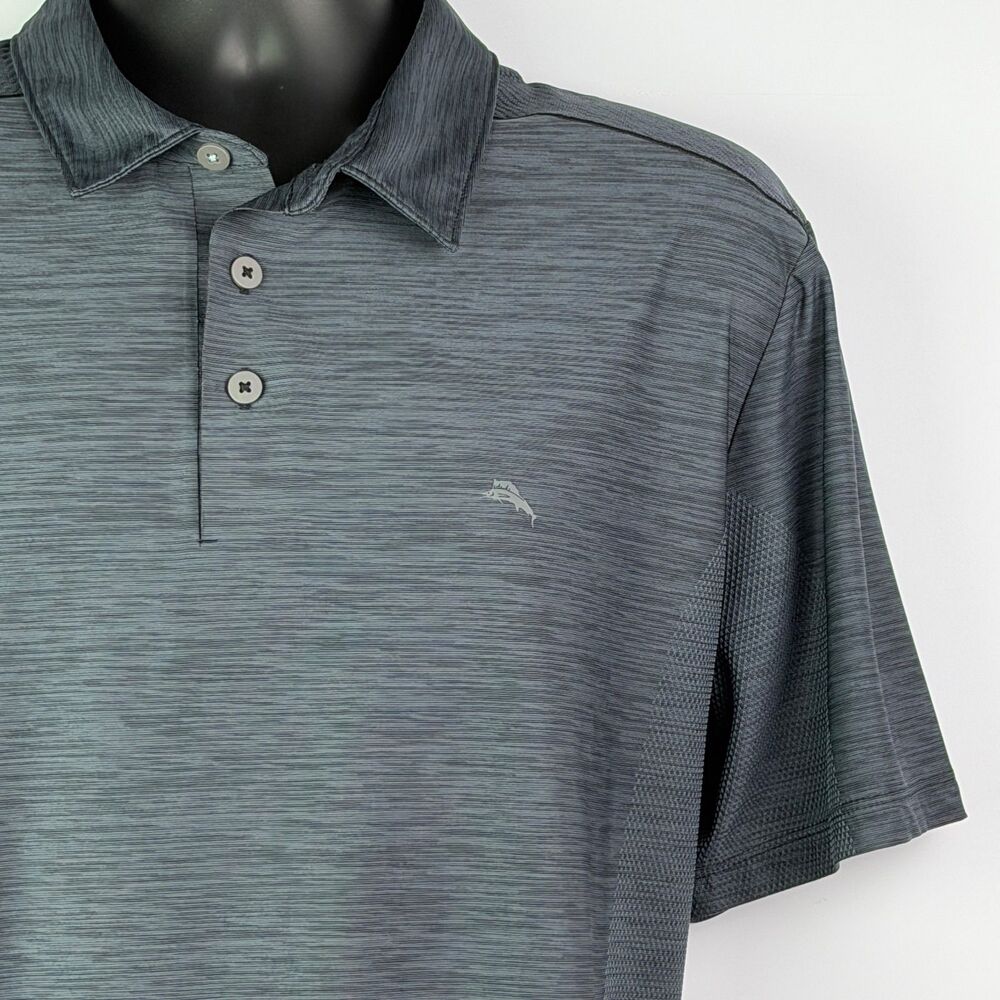 Tommy Bahama IslandZone Gray Golf Polo XL - Picture 2 of 9